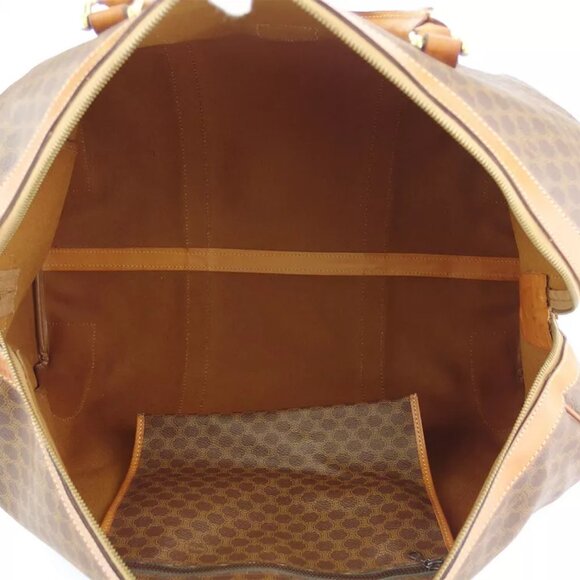 CELINE Boston bag macadam beige PVC ?~ leather Authentic used - Picture 6 of 9